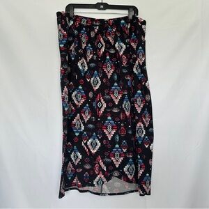 Bobbie‎ Brooks Black Aztec Print Skirt